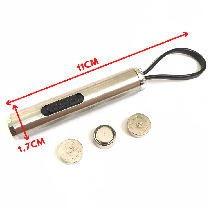 Đèn Pin Led 2 Bóng Ánh Sáng Tím Soi Tiền Tem, Vé Số